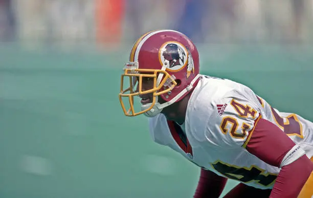 PHILADELPHIA, PA - OCTOBER 8:  Champ Bailey #24 of the Washington Redskins looks on from the field during a game against the Philadelphia Eagles at Veterans Stadium on October 8, 2000 in Philadelphia, Pennsylvania.  The Redskins defeated the Eagles 17-14.  (Photo by George Gojkovich/Getty Images)