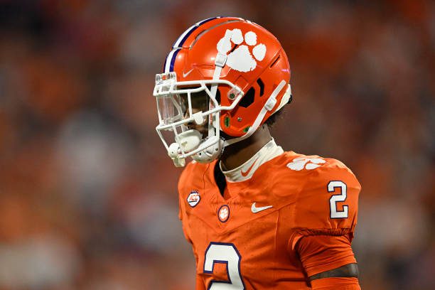 CLEMSON, SOUTH CAROLINA - SEPTEMBER 16: Nate Wiggins #2 of the Clemson Tigers stands on the field against the Florida Atlantic Owls in the first quarter at Memorial Stadium on September 16, 2023 in Clemson, South Carolina. (Photo by Eakin Howard/Getty Images)
