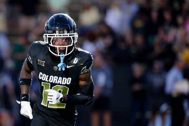 BOULDER, CO - AUGUST 29: Colorado Buffaloes cornerback Travis Hunter (12) warms up before a college football game against the North Dakota State Bison on August 29, 2024 at Folsom Field in Boulder, Colorado. (Photo by Joe Robbins/Icon Sportswire via Getty Images)