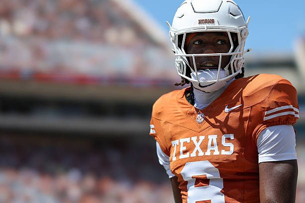 AUSTIN, TX - SEPTEMBER 05: Wide receiver Cam Coleman #8 of the Texas Longhorns on the field for warm ups before the college football game the Texas Longhorns and the Texas State Bobcats on September 5, 2026, at Darrell K Royal-Texas Memorial Stadium in Austin, TX. (Photo by David Buono/Icon Sportswire via Getty Images)