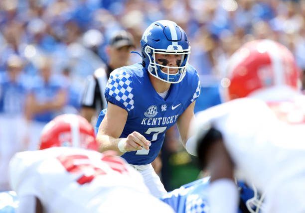 LEXINGTON, KY - SEPTEMBER 17: Kentucky Wildcats quarterback Will Levis (7) in a game between the Youngstown State Penguins and Kentucky Wildcats on September 17, 2022, at Kroger Field in Lexington, KY. (Photo by Jeff Moreland/Icon Sportswire via Getty Images)