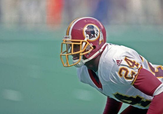 PHILADELPHIA, PA - OCTOBER 8:  Champ Bailey #24 of the Washington Redskins looks on from the field during a game against the Philadelphia Eagles at Veterans Stadium on October 8, 2000 in Philadelphia, Pennsylvania.  The Redskins defeated the Eagles 17-14.  (Photo by George Gojkovich/Getty Images)