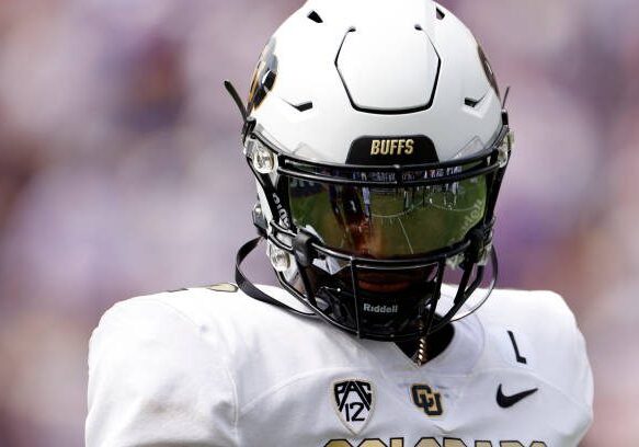 FORT WORTH, TX - SEPTEMBER 2: Shedeur Sanders #2 of the Colorado Buffaloes looks on against the TCU Horned Frogsduring the first half at Amon G. Carter Stadium on September 2, 2023 in Fort Worth, Texas. (Photo by Ron Jenkins/Getty Images)