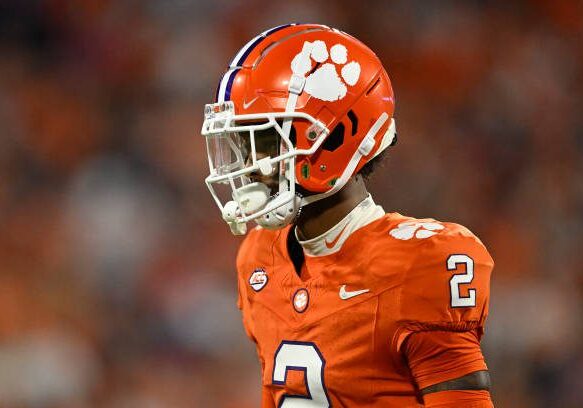 CLEMSON, SOUTH CAROLINA - SEPTEMBER 16: Nate Wiggins #2 of the Clemson Tigers stands on the field against the Florida Atlantic Owls in the first quarter at Memorial Stadium on September 16, 2023 in Clemson, South Carolina. (Photo by Eakin Howard/Getty Images)